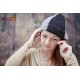 cappello nero e beige